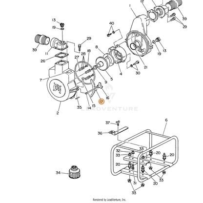 ECHO part 104800521016 — IPL diagram snippet (6x zoom, amber highlight)