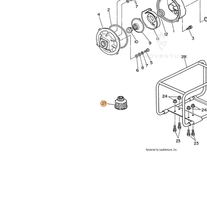 ECHO part 104810000004 — IPL diagram snippet (6x zoom, amber highlight)