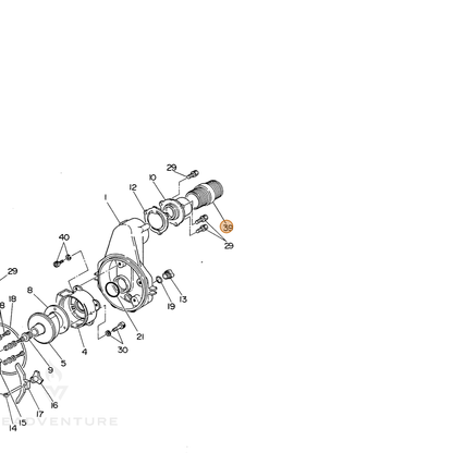 ECHO part 104810000081 — IPL diagram snippet (6x zoom, amber highlight)