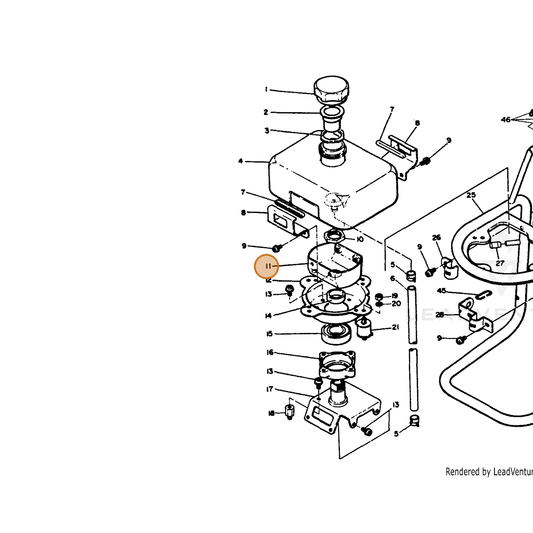 ECHO part 10490707130 — IPL diagram snippet (6x zoom, amber highlight)
