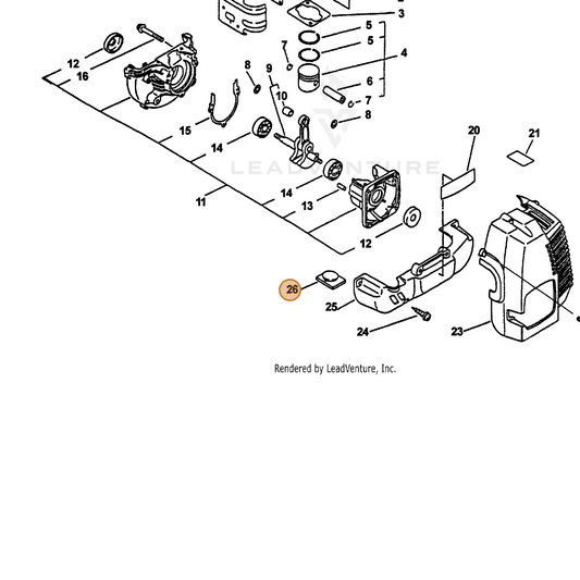 ECHO part 10491009560 — IPL diagram snippet (6x zoom, amber highlight)