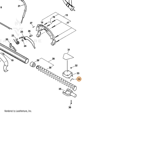 ECHO part 10491022460 — IPL diagram snippet (6x zoom, amber highlight)