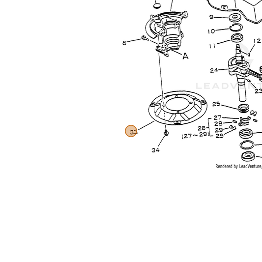 ECHO part 10491311720 — IPL diagram snippet (6x zoom, amber highlight)