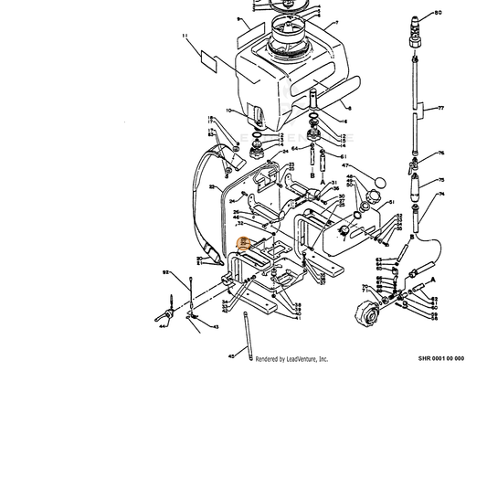 ECHO part 10491410510 — IPL diagram snippet (6x zoom, amber highlight)