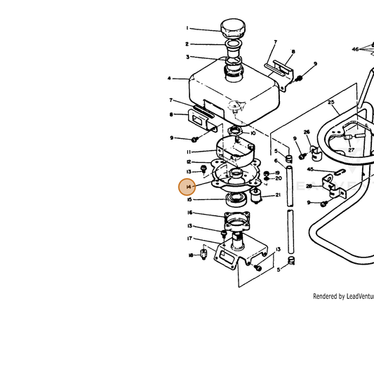ECHO part 10491507130 — IPL diagram snippet (6x zoom, amber highlight)