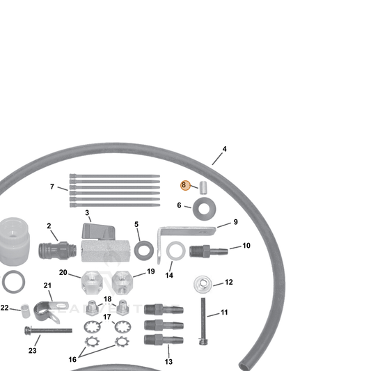 ECHO part 10492121260 — IPL diagram snippet (6x zoom, amber highlight)