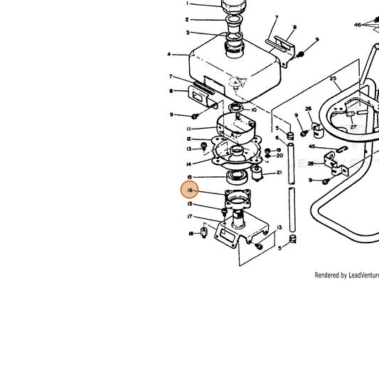 ECHO part 10492607130 — IPL diagram snippet (6x zoom, amber highlight)