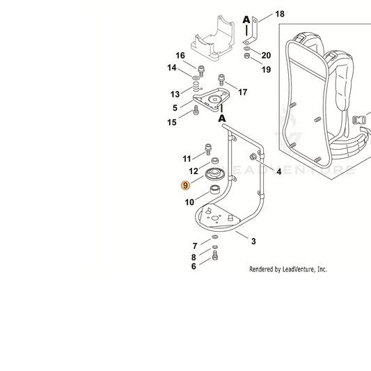 ECHO part 10492656230 — IPL diagram snippet (6x zoom, amber highlight)