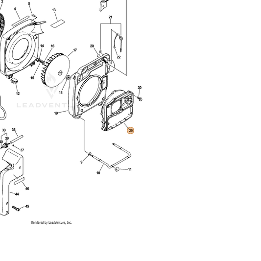 ECHO part 10493003361 — IPL diagram snippet (6x zoom, amber highlight)
