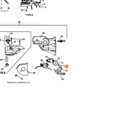 ECHO part 10494022360 — IPL diagram snippet (6x zoom, amber highlight)