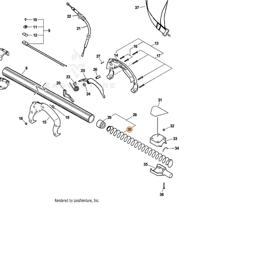 ECHO part 10494022560 — IPL diagram snippet (6x zoom, amber highlight)