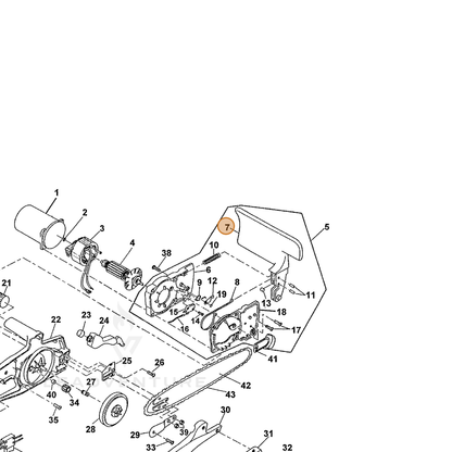 ECHO part 110021701 — IPL diagram snippet (6x zoom, amber highlight)