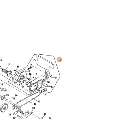 ECHO part 110025902 — IPL diagram snippet (6x zoom, amber highlight)