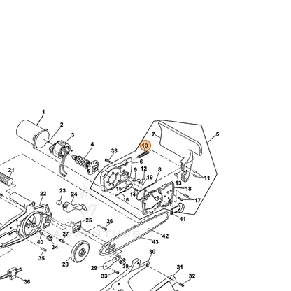 ECHO part 110045501 — IPL diagram snippet (6x zoom, amber highlight)