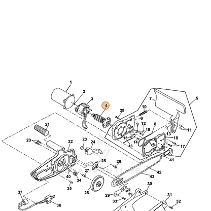 ECHO part 110055002 — IPL diagram snippet (6x zoom, amber highlight)