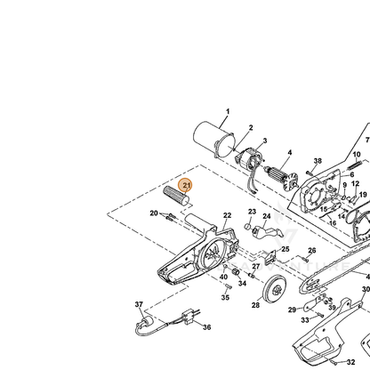 ECHO part 110251501 — IPL diagram snippet (6x zoom, amber highlight)