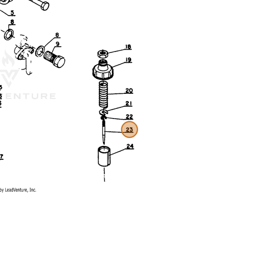 ECHO part 12010305730 — IPL diagram snippet (6x zoom, amber highlight)