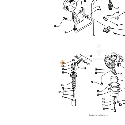 ECHO part 12011000220 — IPL diagram snippet (6x zoom, amber highlight)