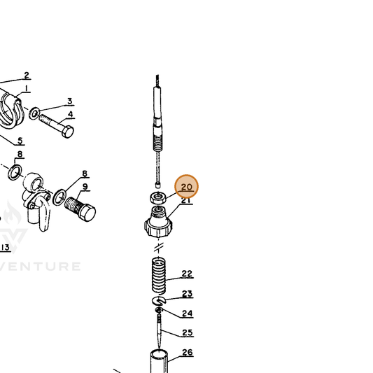 ECHO part 12011104730 — IPL diagram snippet (6x zoom, amber highlight)