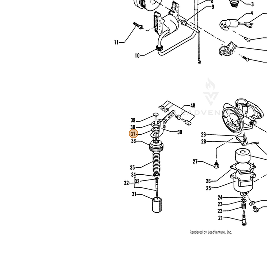 ECHO part 12011200120 — IPL diagram snippet (6x zoom, amber highlight)