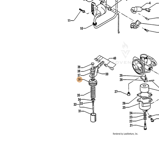 ECHO part 12011301110 — IPL diagram snippet (6x zoom, amber highlight)