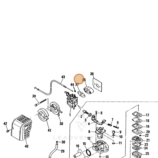 ECHO part 12011310211 — IPL diagram snippet (6x zoom, amber highlight)