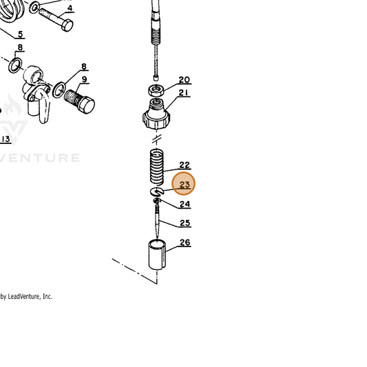 ECHO part 12011508020 — IPL diagram snippet (6x zoom, amber highlight)