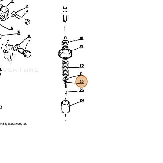 ECHO part 12011610210 — IPL diagram snippet (6x zoom, amber highlight)