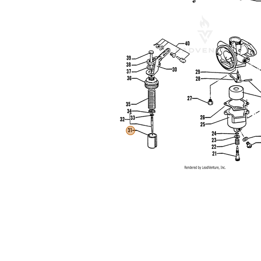 ECHO part 12011801111 — IPL diagram snippet (6x zoom, amber highlight)
