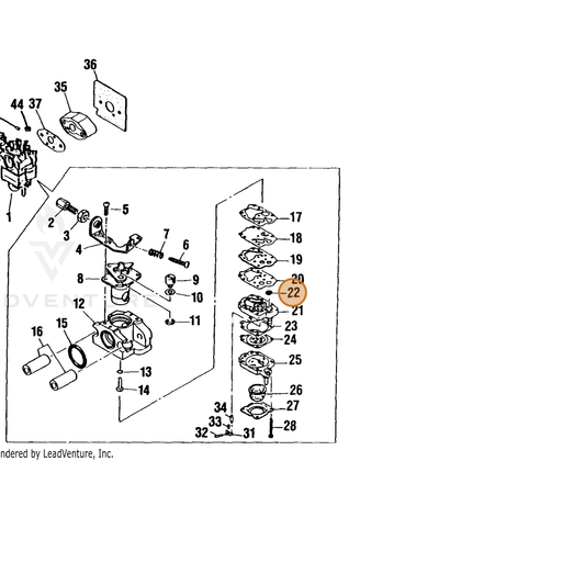 ECHO part 12012110210 — IPL diagram snippet (6x zoom, amber highlight)
