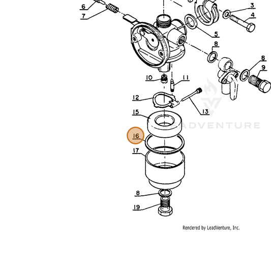 ECHO part 12012301820 — IPL diagram snippet (6x zoom, amber highlight)