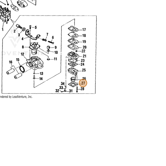 ECHO part 12012403311 — IPL diagram snippet (6x zoom, amber highlight)