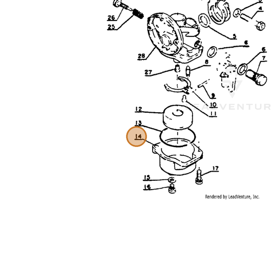 ECHO part 12012410210 — IPL diagram snippet (6x zoom, amber highlight)