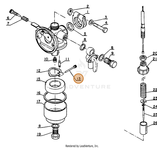 ECHO part 12013201820 — IPL diagram snippet (6x zoom, amber highlight)