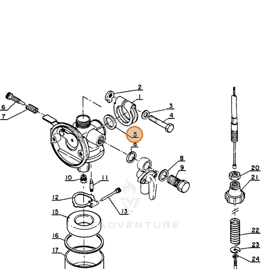 ECHO part 12014901820 — IPL diagram snippet (6x zoom, amber highlight)