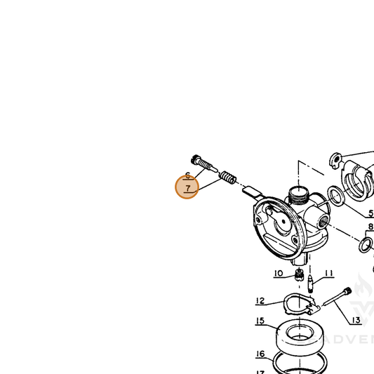 ECHO part 12016001321 — IPL diagram snippet (6x zoom, amber highlight)