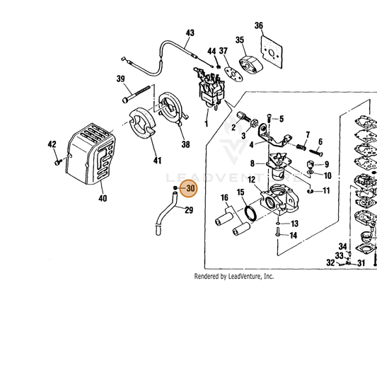ECHO part 12018003311 — IPL diagram snippet (6x zoom, amber highlight)