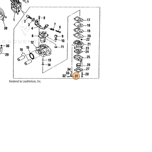 ECHO part 12018103312 — IPL diagram snippet (6x zoom, amber highlight)