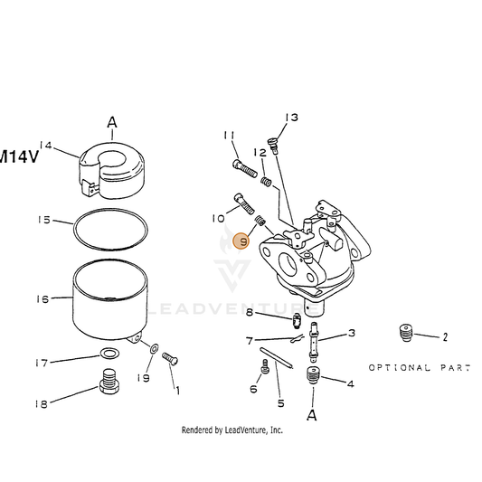 ECHO part 12018411620 — IPL diagram snippet (6x zoom, amber highlight)