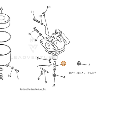 ECHO part 12018611620 — IPL diagram snippet (6x zoom, amber highlight)