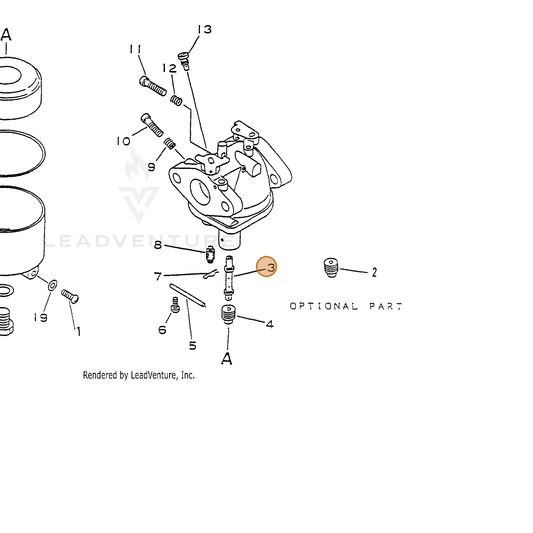 ECHO part 12018611620 — IPL diagram snippet (6x zoom, amber highlight)