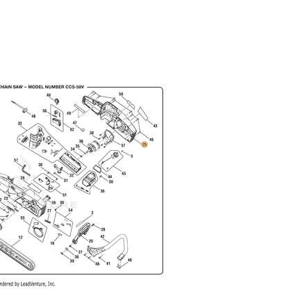 ECHO part 120539001 — IPL diagram snippet (6x zoom, amber highlight)