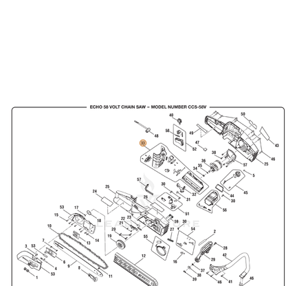ECHO part 120542001 — IPL diagram snippet (6x zoom, amber highlight)