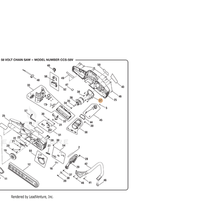 ECHO part 120545001 — IPL diagram snippet (6x zoom, amber highlight)