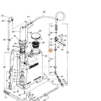Echo part 1220969 — IPL diagram snippet (6x zoom, amber highlight)