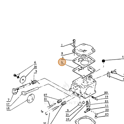 ECHO part 12211200230 — IPL diagram snippet (6x zoom, amber highlight)
