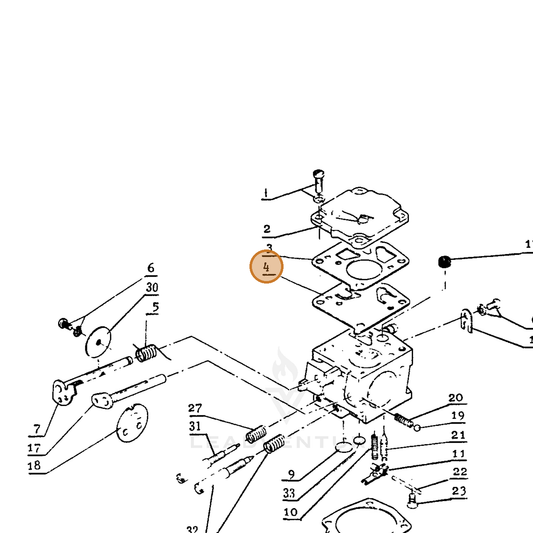 ECHO part 12211200230 — IPL diagram snippet (6x zoom, amber highlight)