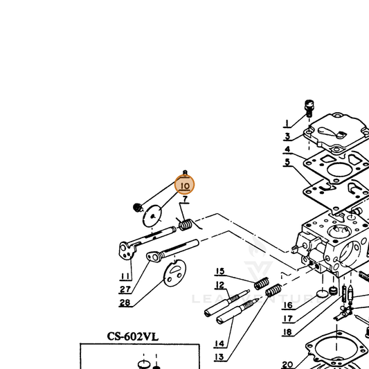 ECHO part 12211600430 — IPL diagram snippet (6x zoom, amber highlight)