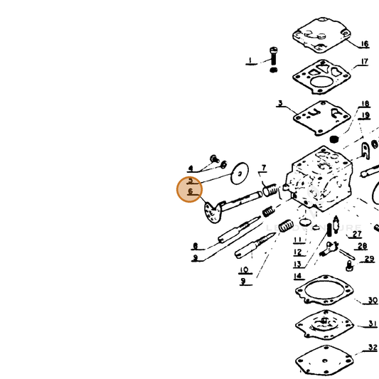 ECHO part 12211700230 — IPL diagram snippet (6x zoom, amber highlight)