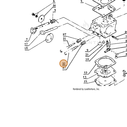 ECHO part 12212000230 — IPL diagram snippet (6x zoom, amber highlight)